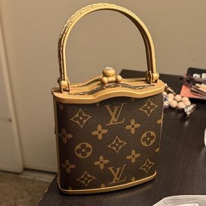 Louis Vuitton Gold and Brown Mini Bag